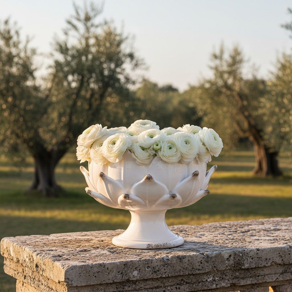 Handmade Artichoke Pedestal Bowls