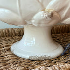 Handmade Artichoke Pedestal Bowl in Ivory